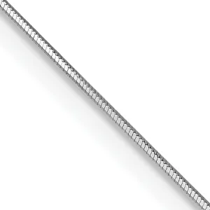 14k White Gold 0.70mm Octagonal Snake Chain