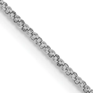 14k White Gold 1.15 mm Rolo Pendant Chain