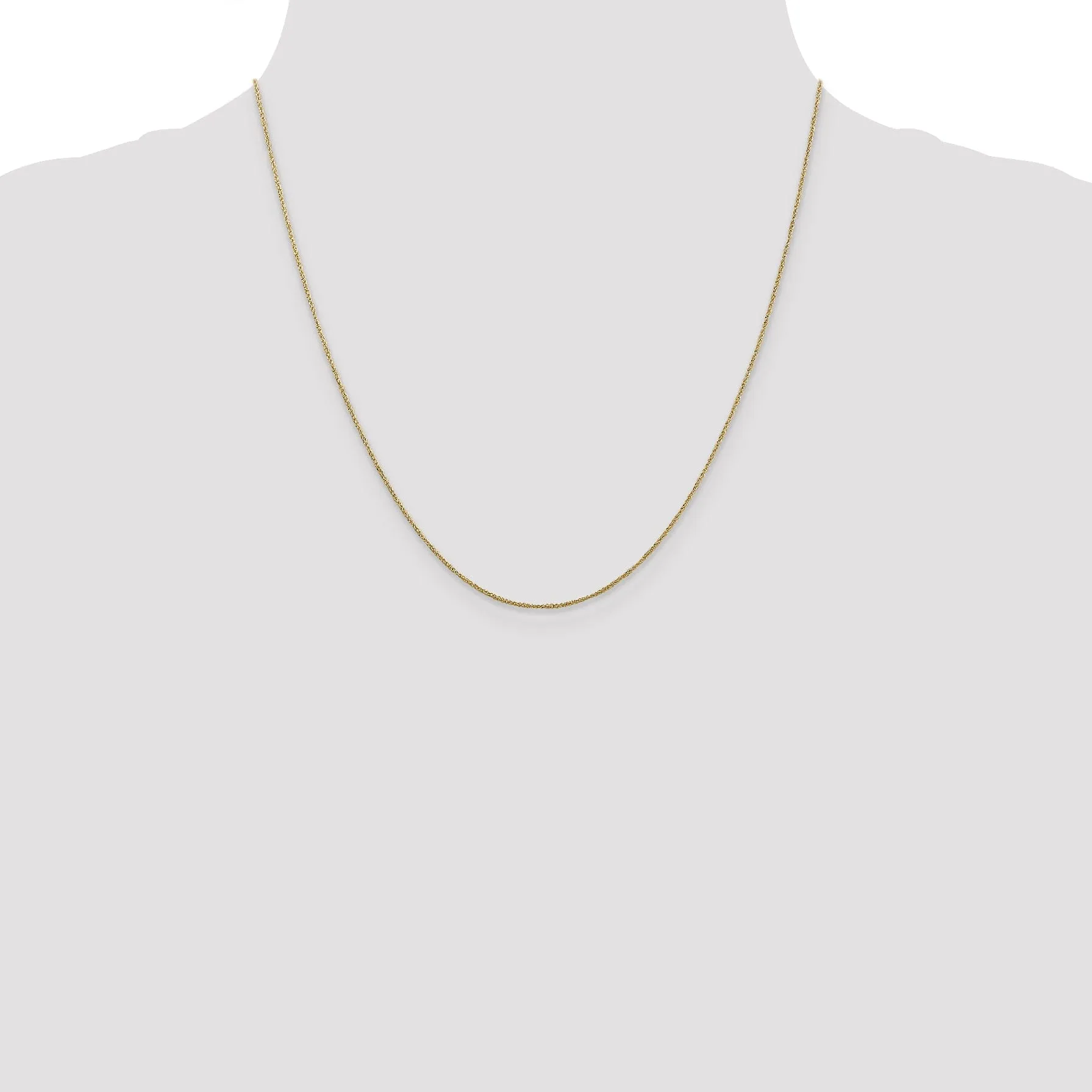 14k Yellow Gold 0.70mm Polished Ropa Chain