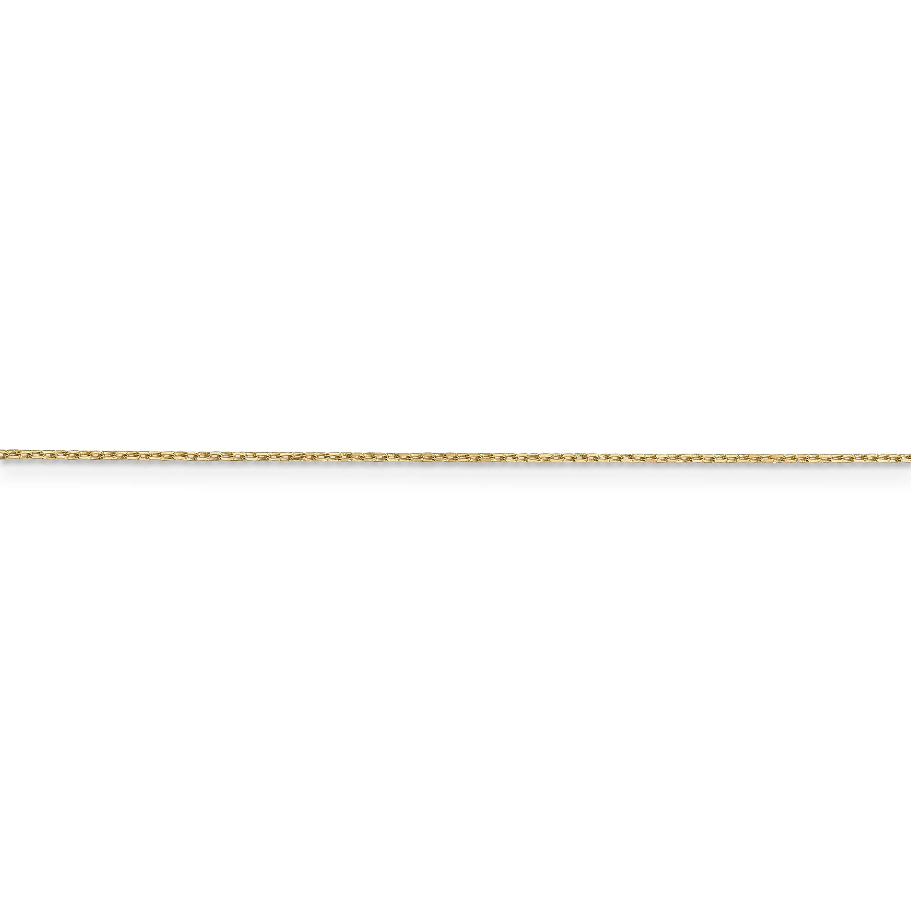 14k Yellow Gold 0.80mm Solid D.C Cable Chain