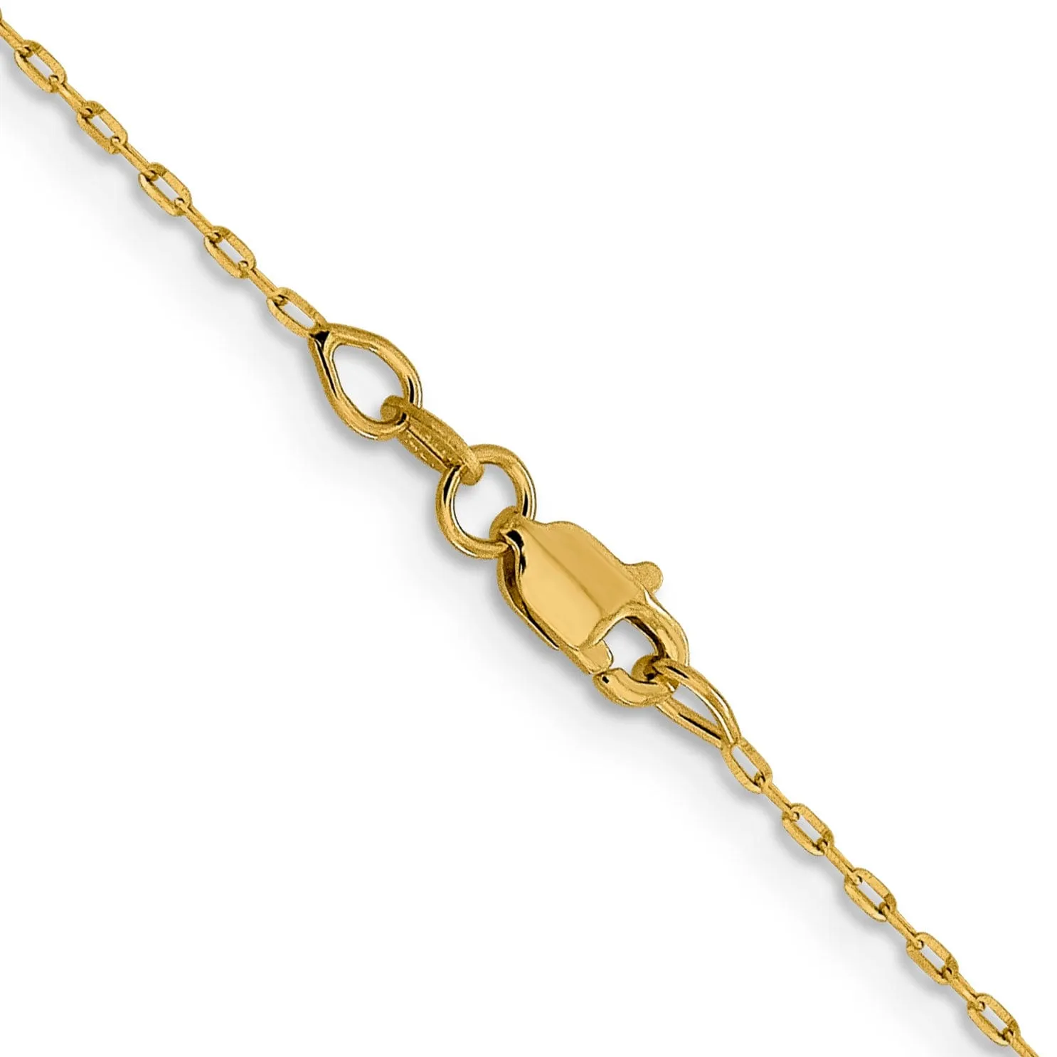 14k Yellow Gold 1 mm D.C Open Cable Link Chain