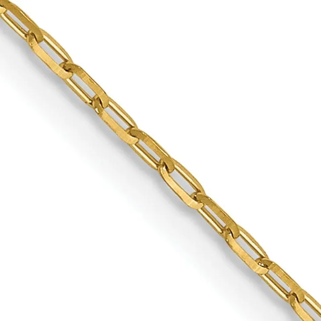 14k Yellow Gold 1 mm D.C Open Cable Link Chain