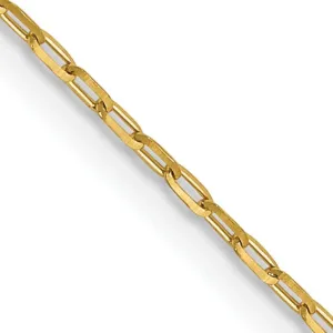 14k Yellow Gold 1 mm D.C Open Cable Link Chain