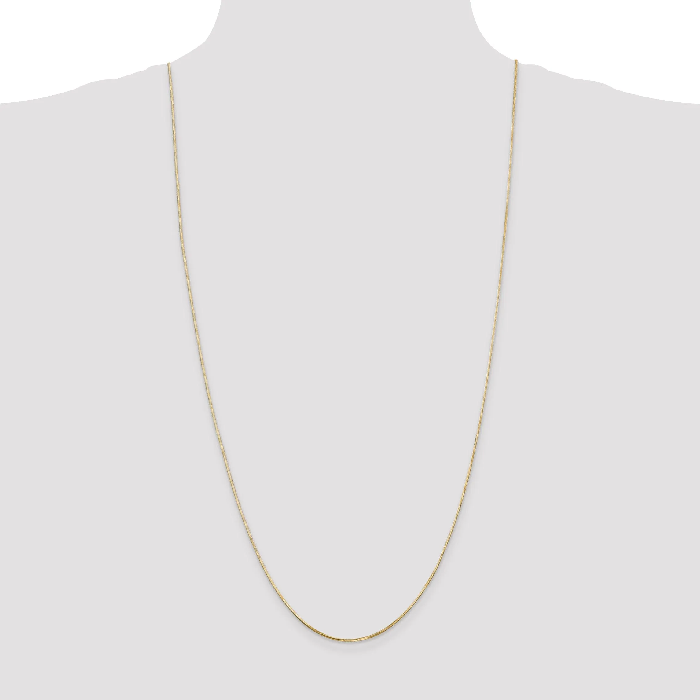 14k Yellow Gold 1.20mm Octagonal Snake Chain