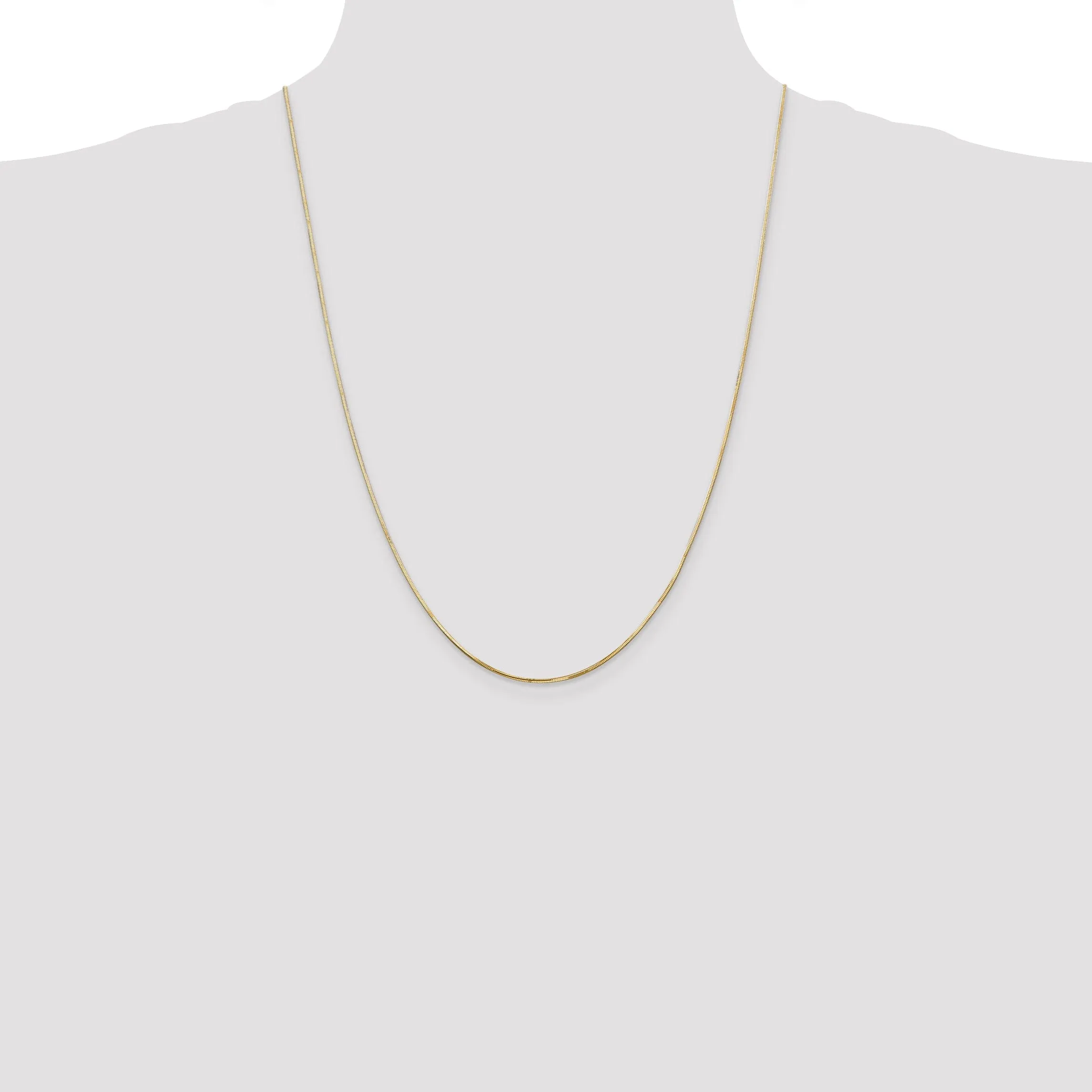 14k Yellow Gold 1.20mm Octagonal Snake Chain