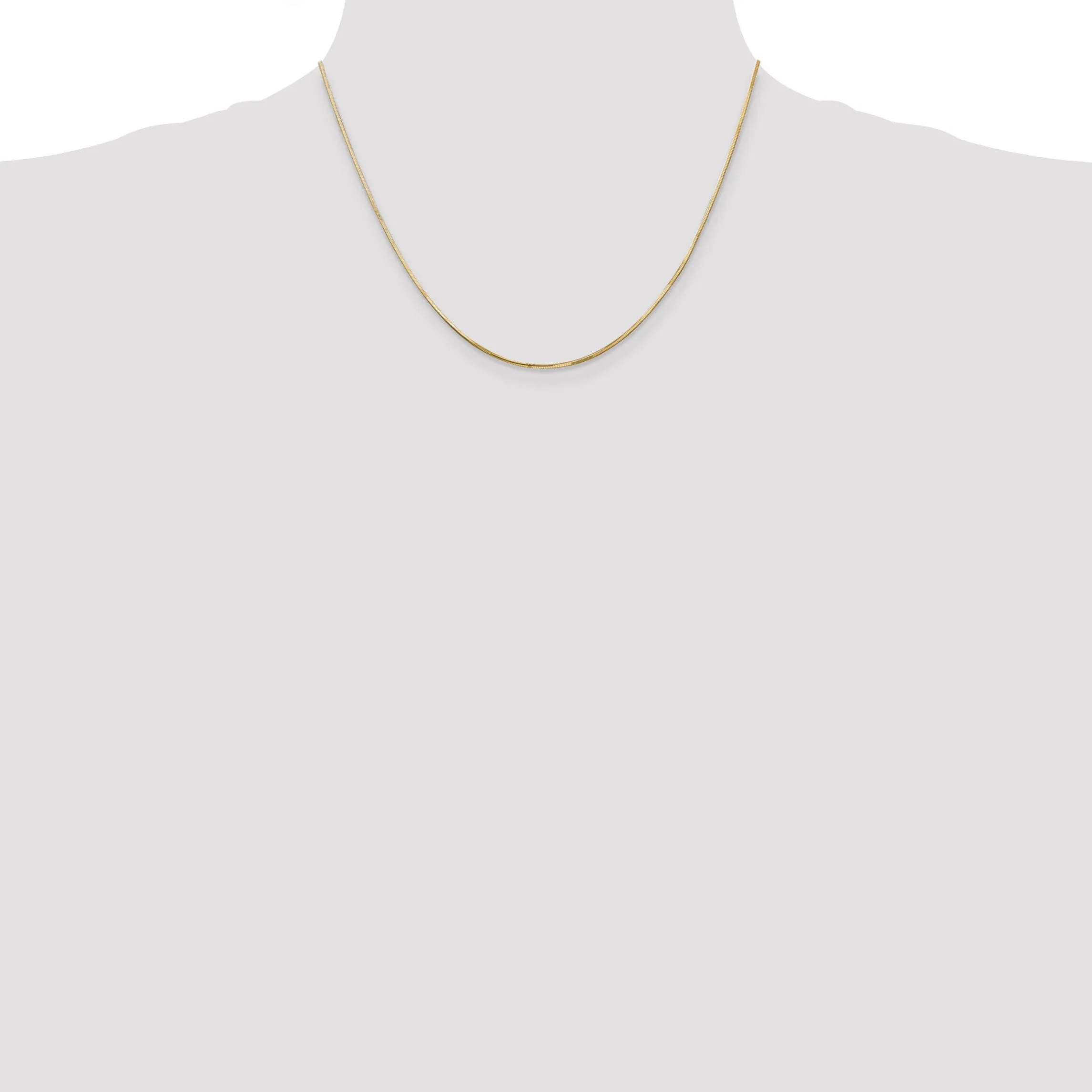 14k Yellow Gold 1.20mm Octagonal Snake Chain