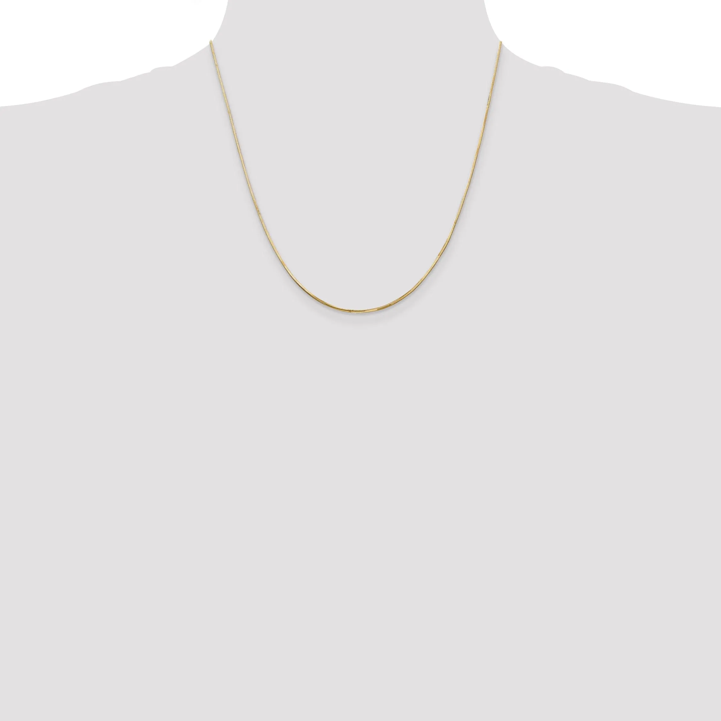 14k Yellow Gold 1.20mm Octagonal Snake Chain