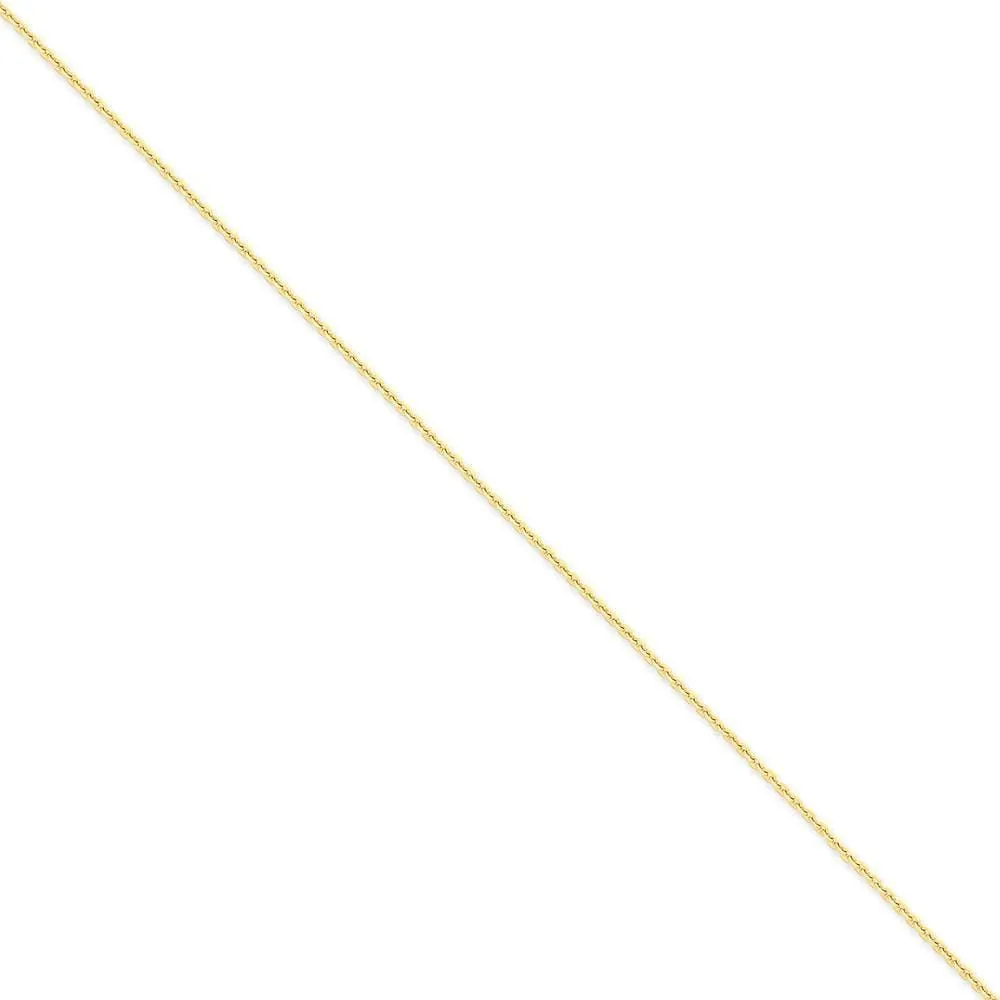 14k Yellow Gold 1.65mm Solid D.C Cable Chain