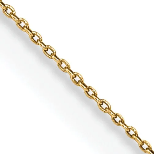 14k Yellow Gold .60mm Solid Polish Cable Chain