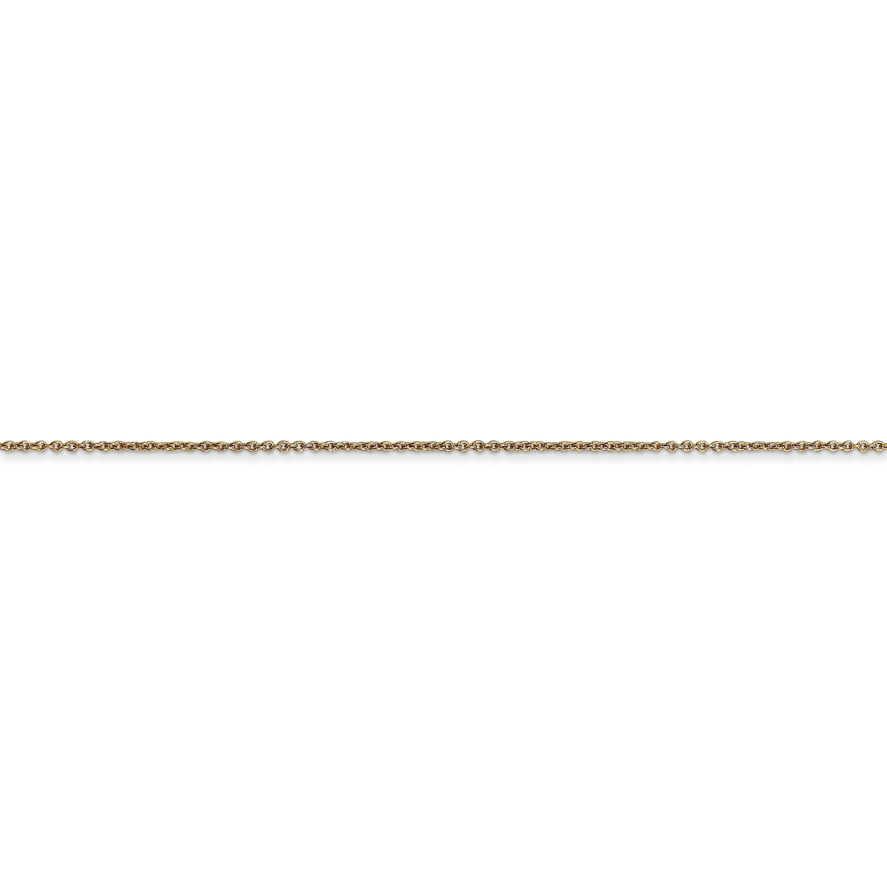 14k Yellow Gold .60mm Solid Polish Cable Chain