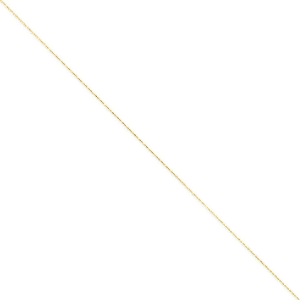 14k Yellow Gold .60mm Solid Polish Cable Chain