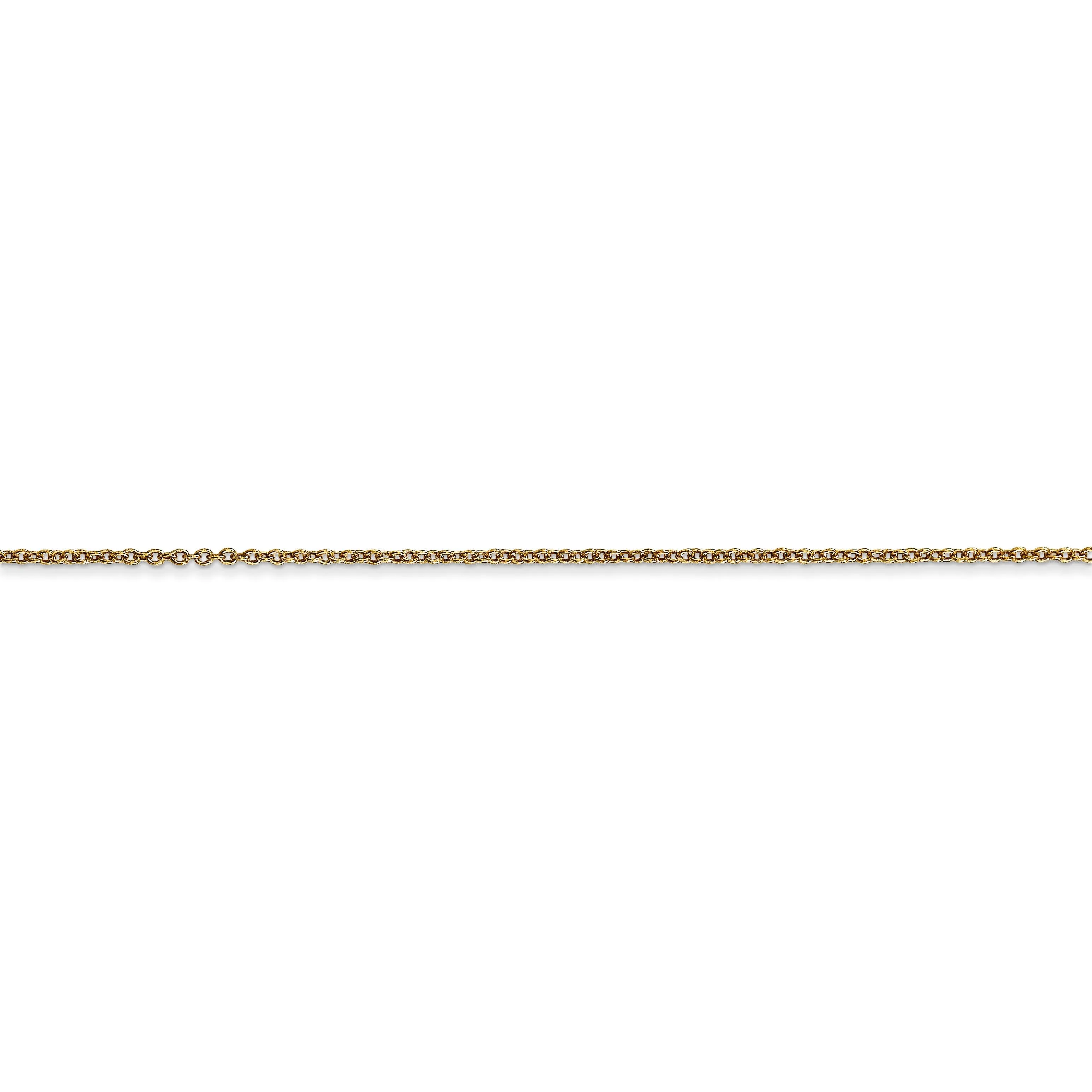 14k Yellow Gold .80mm Solid Polish Cable Chain