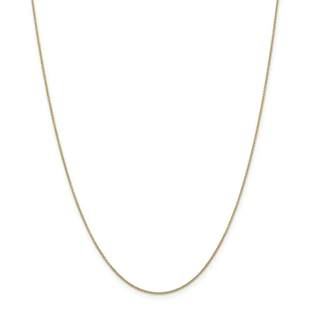 14k Yellow Gold .80mm Solid Polish Cable Chain