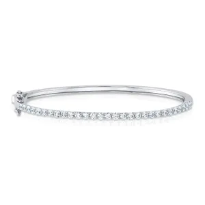 2MM CZ BANGLE, SILVER