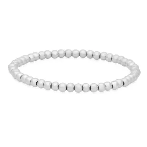 4 MM STRETCH BRACELET, SILVER