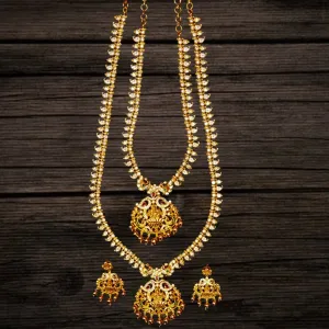 Asp Fashion Jewellery Matte Cz Laxmi Necklaces Combo Set