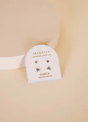 Birthstone Stud Earring Set - March