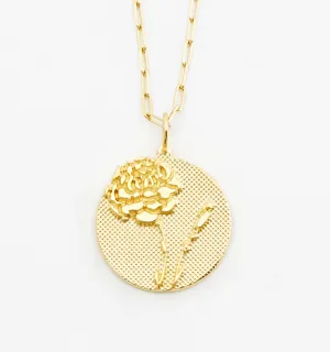 Bold Carnation Necklace - January Flower