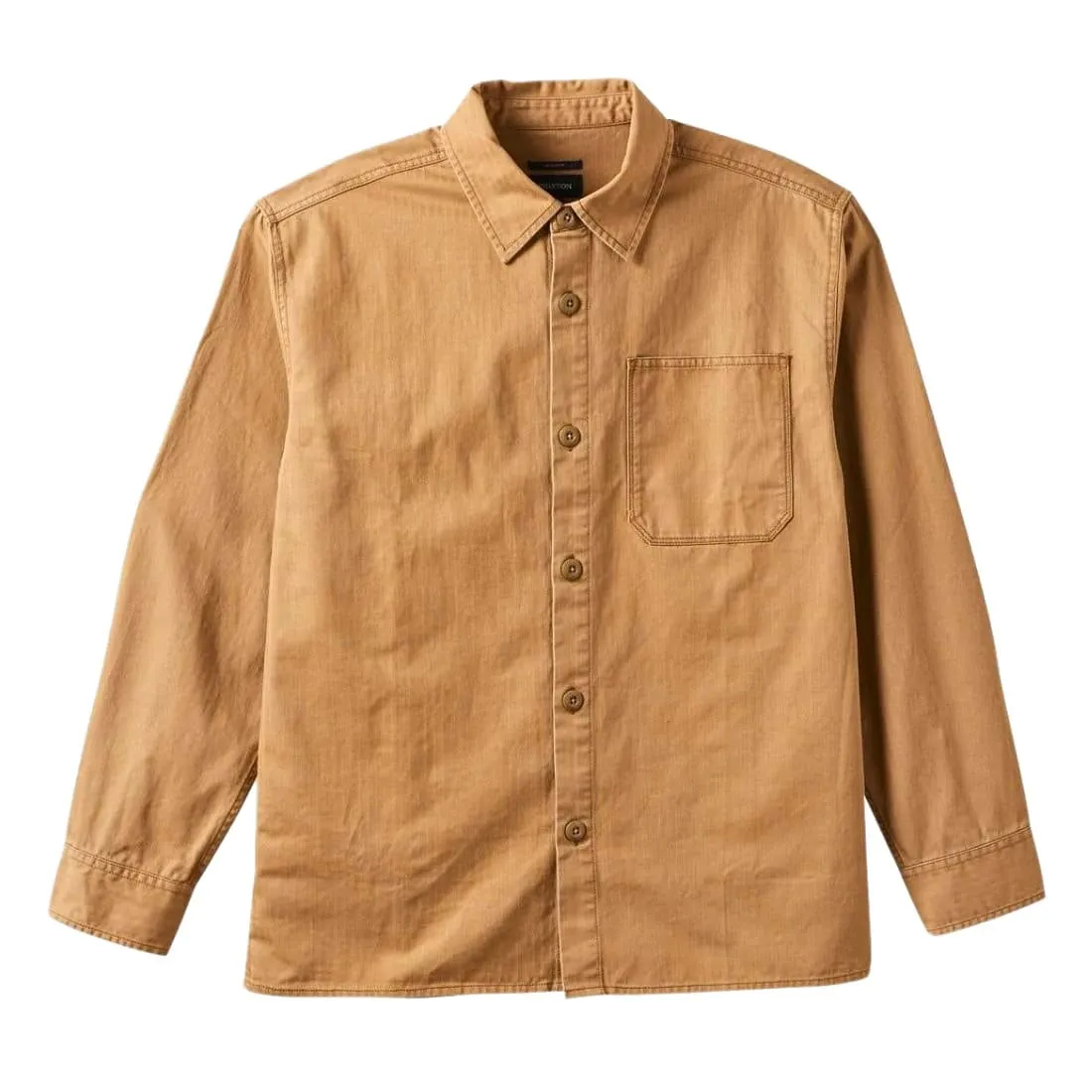 Brixton Selden Overshirt - Tobacco Brown Worn Wash