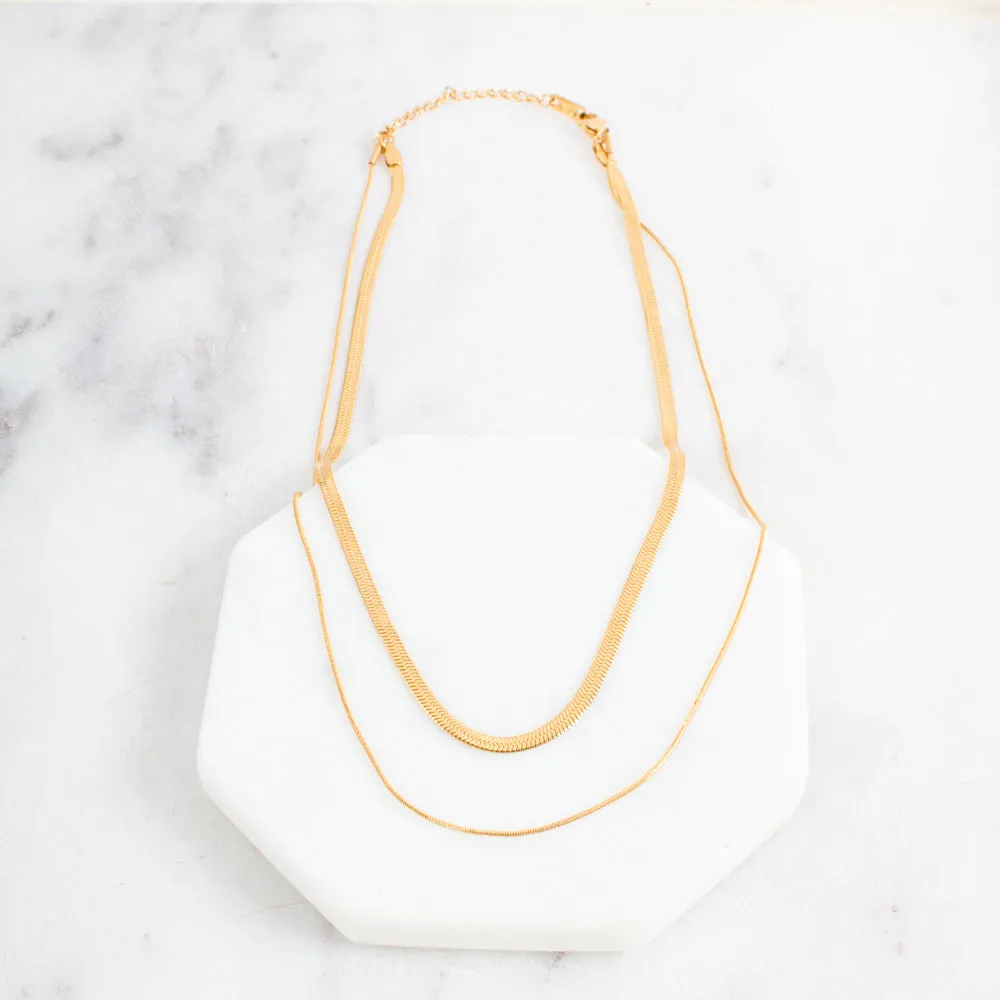 Brooke Layered Chain Necklace *WATERPROOF*