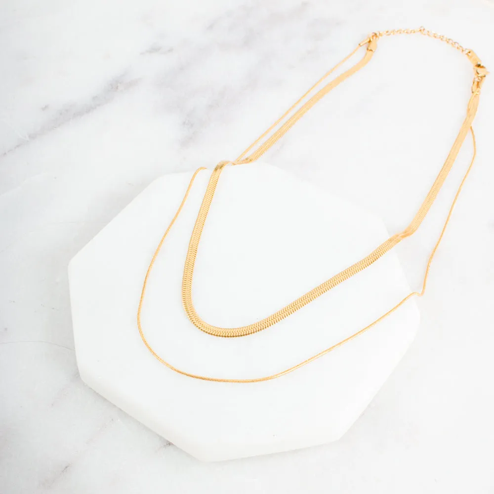 Brooke Layered Chain Necklace *WATERPROOF*