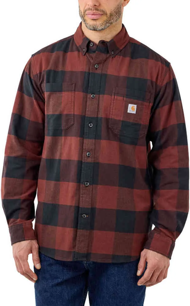 Carhartt Mid Weight Plaid Flannel Shirt, Red