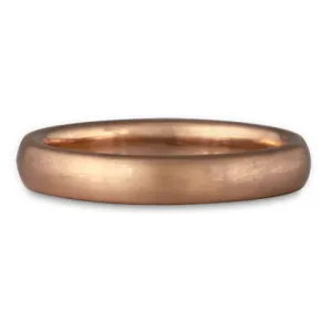 Classic Comfort Fit Wedding Ring 3mm Wide with Brushed Finish