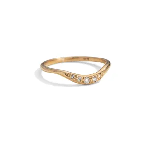 Crescent Band, Diamond, 9kt Yellow Gold