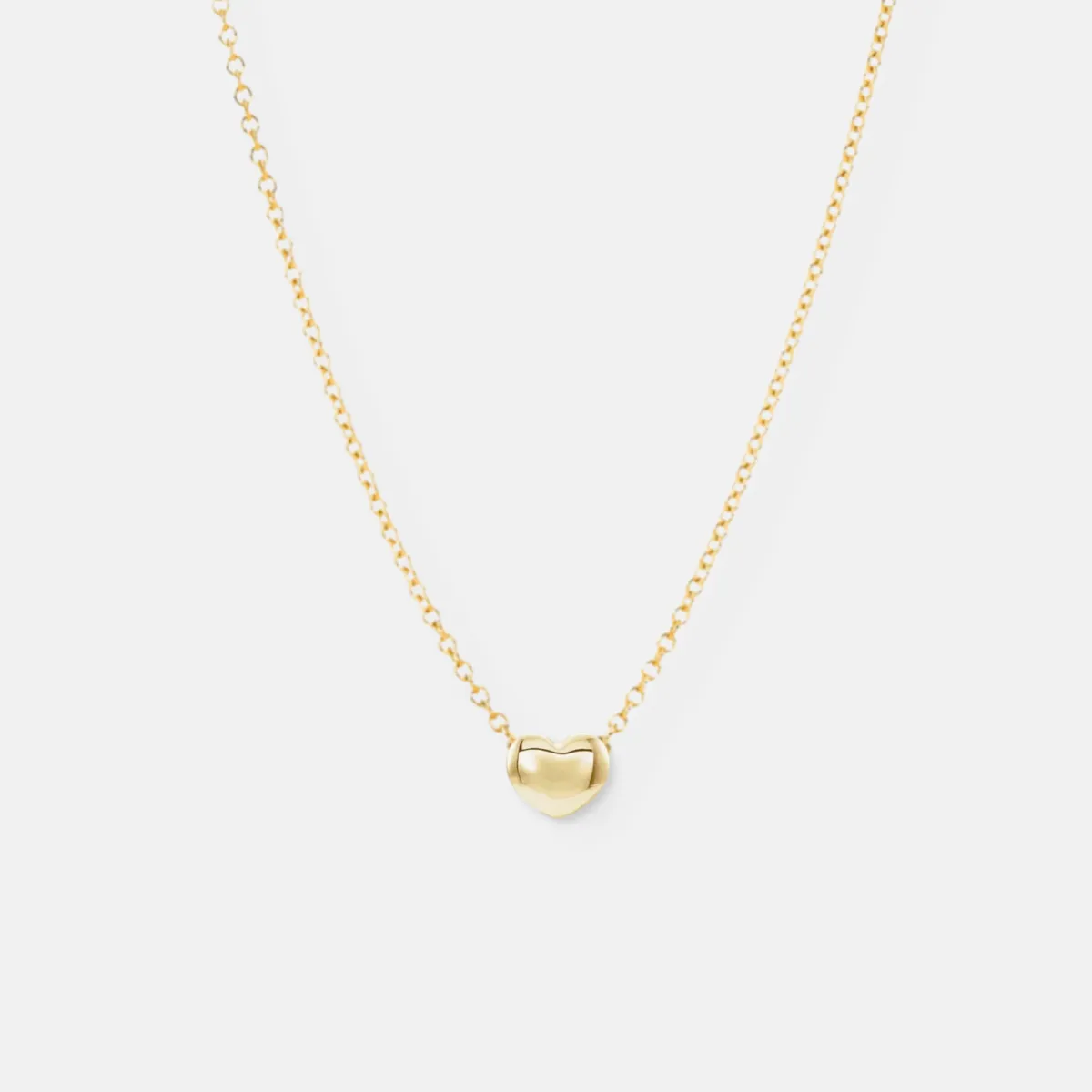 Dainty Puff Heart Necklace