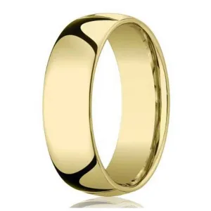 Designer 8 mm Domed Comfort-fit 10K Yellow Gold Wedding Band