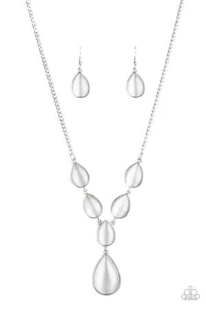 Dewy Decadence - White Paparazzi Necklace