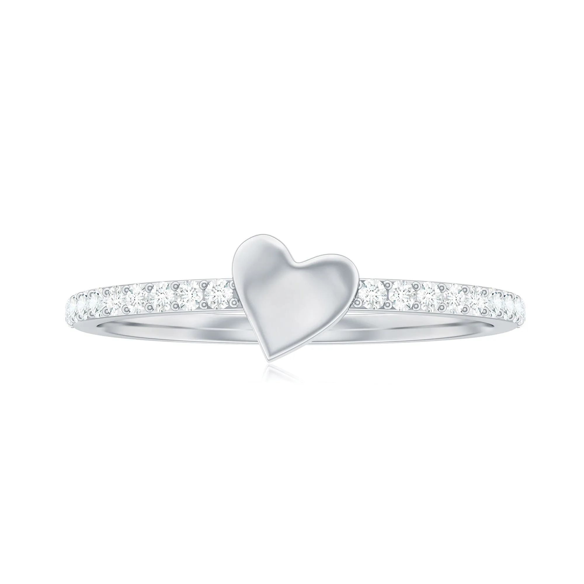 Diamond Heart Promise Ring for Her