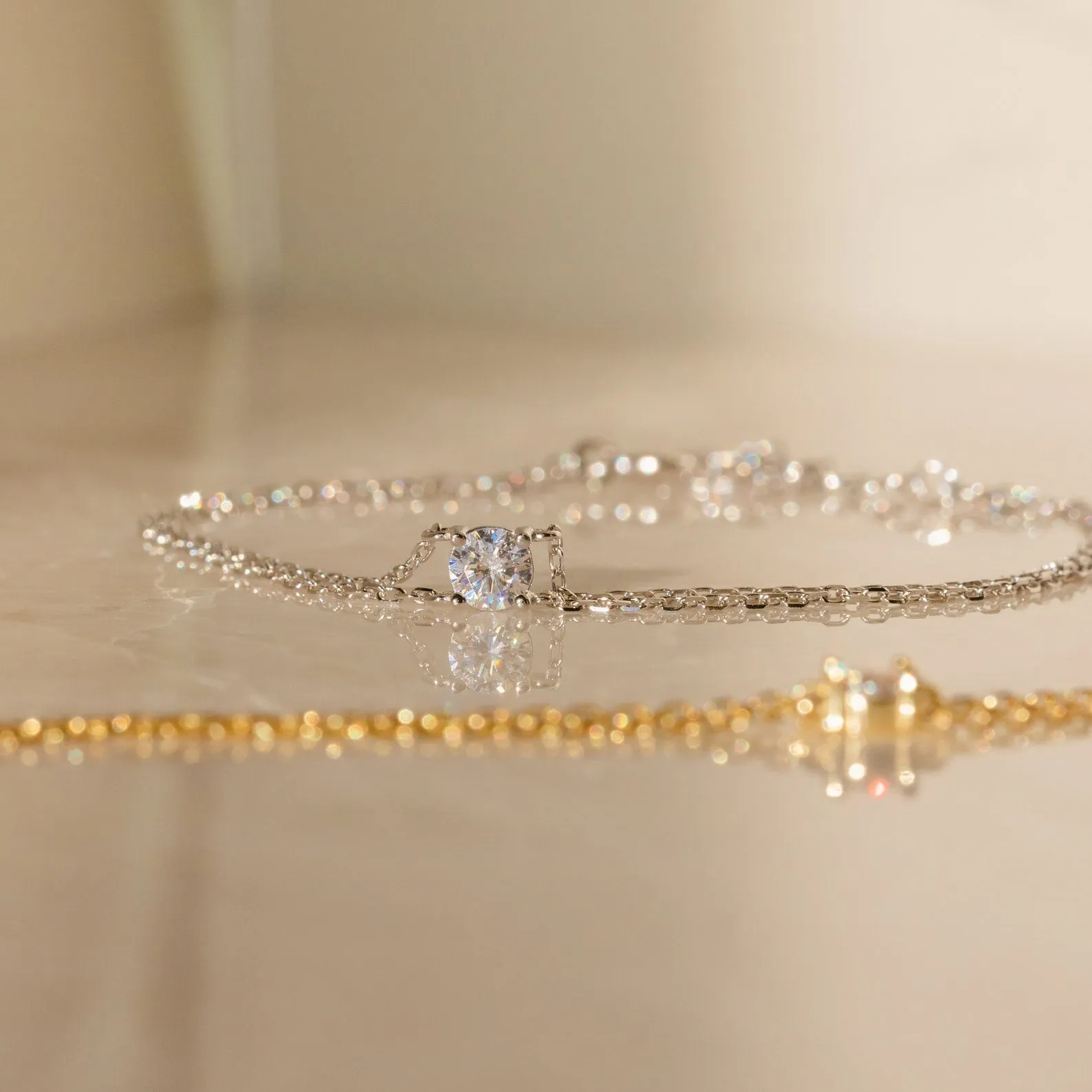 Duo Chain Diamond Bracelet