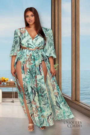 EDGY PLUS: Bimini Tropical Maxi Dress