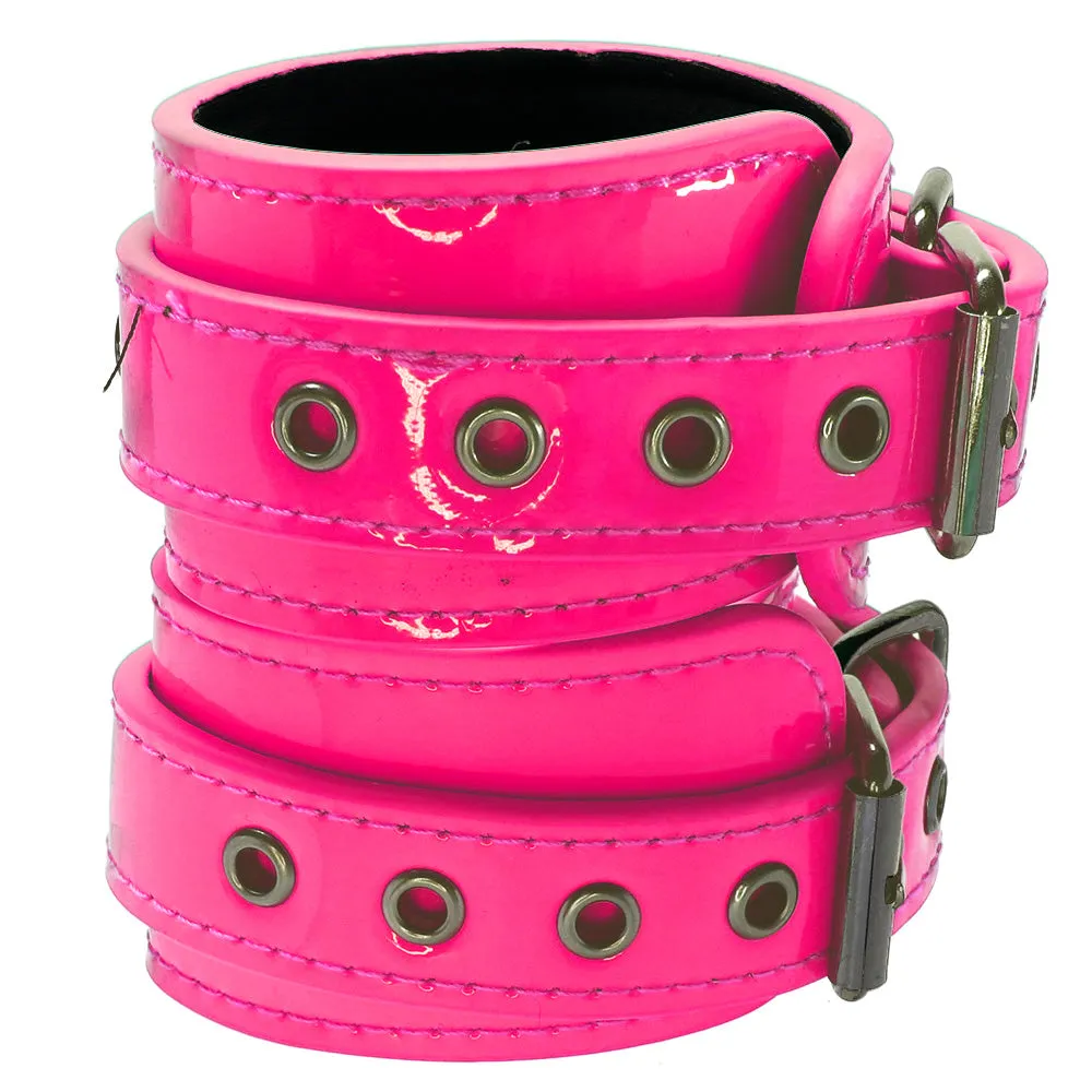 Electra Play Things Ankle Cuffs in Neon Pink