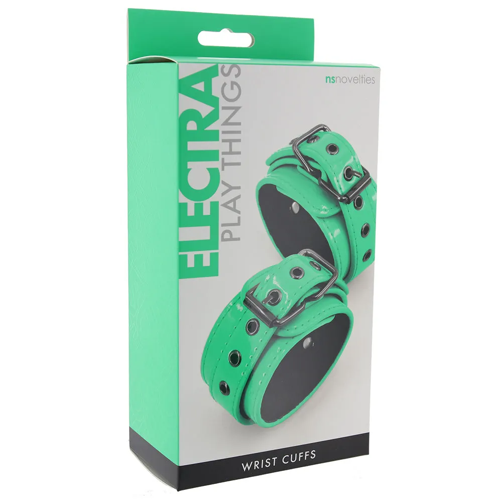 Electra Play Things Wrist Cuffs in Neon Green