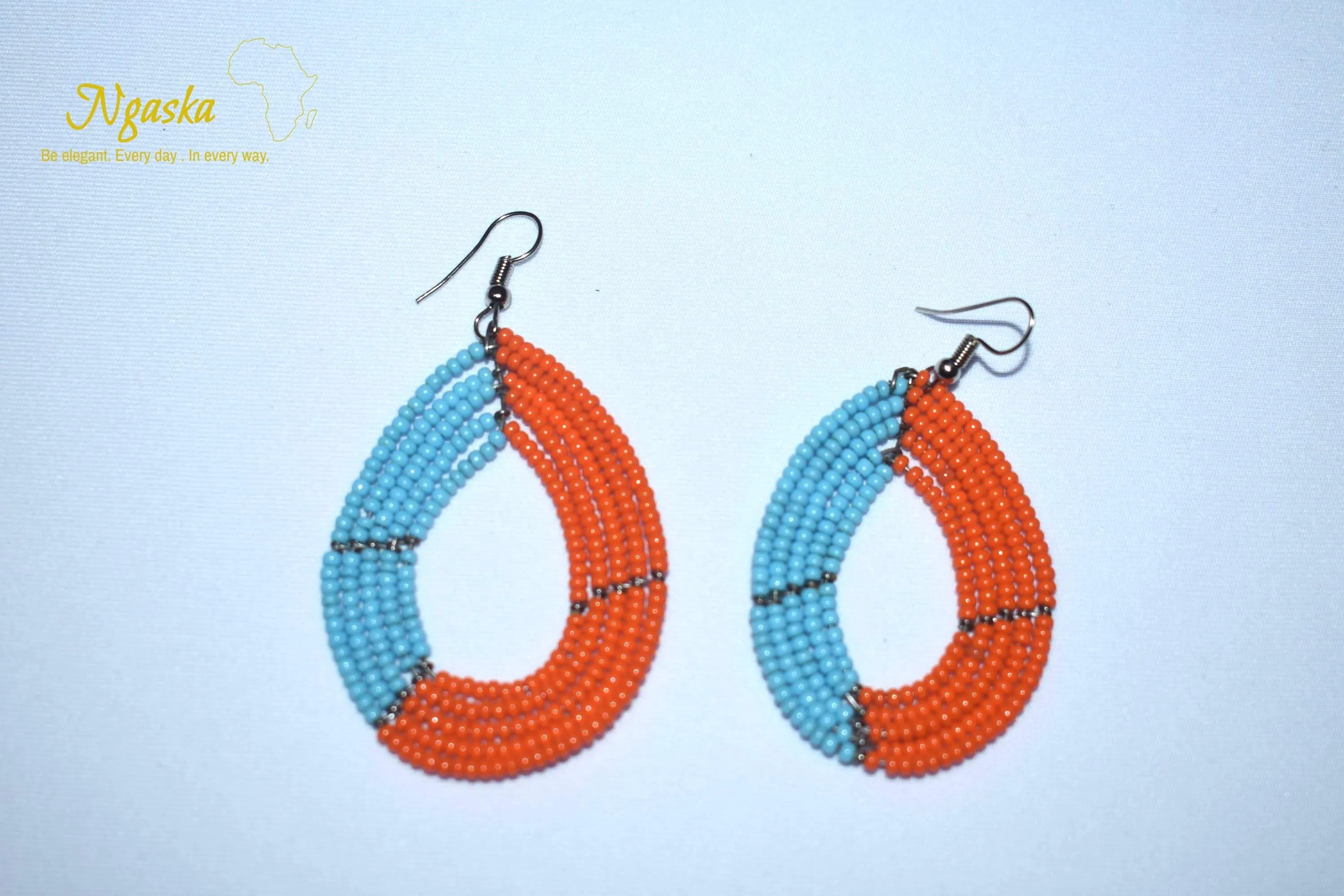 Eshe: Handmade Maasai Beaded Earrings, Boho Style Gift