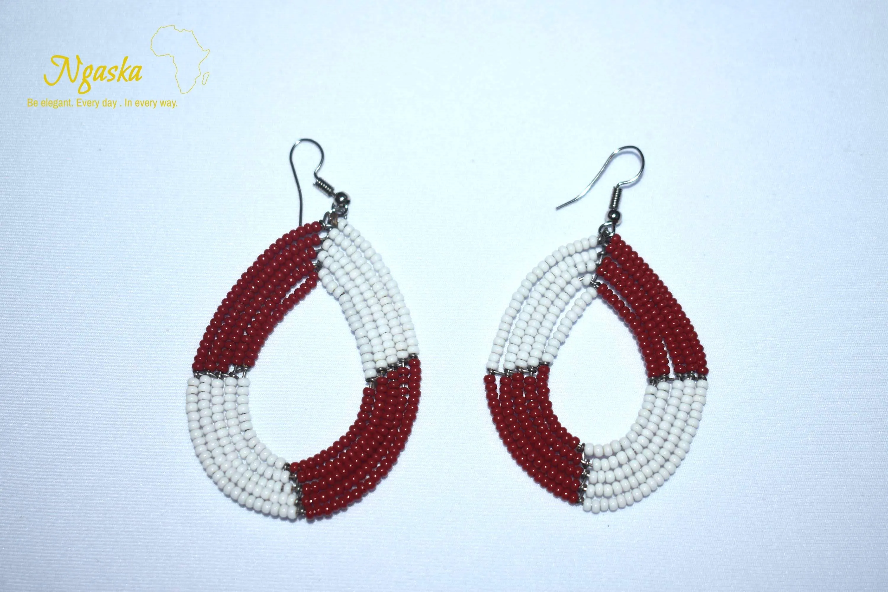 Eshe: Handmade Maasai Beaded Earrings, Boho Style Gift