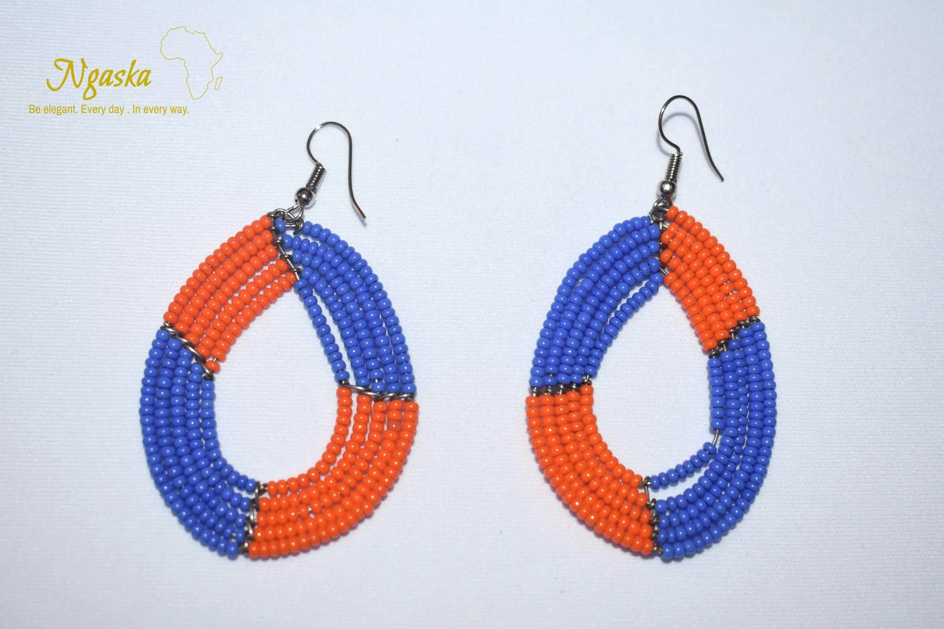 Eshe: Handmade Maasai Beaded Earrings, Boho Style Gift