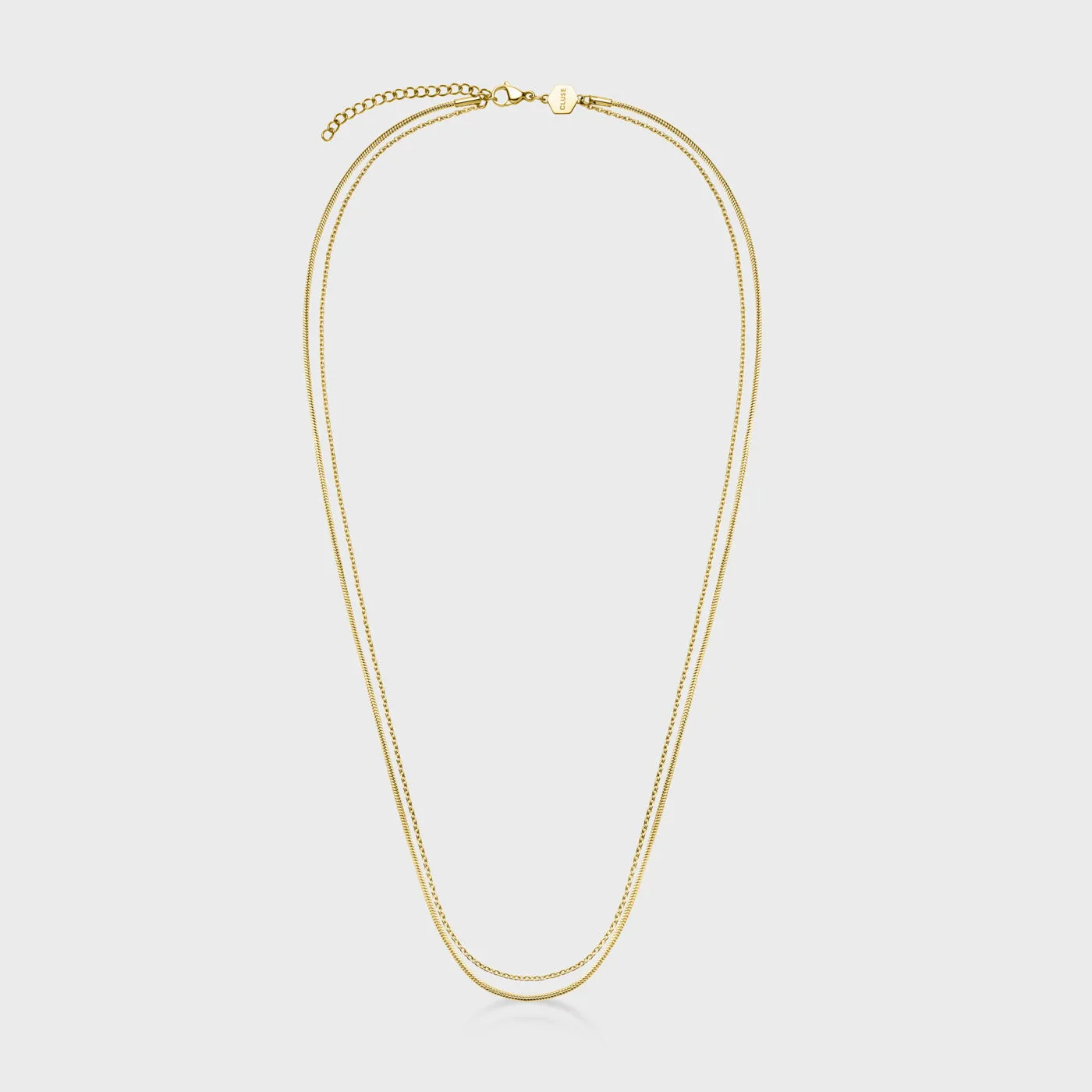 Essentielle Double Chain Necklace, Gold Colour