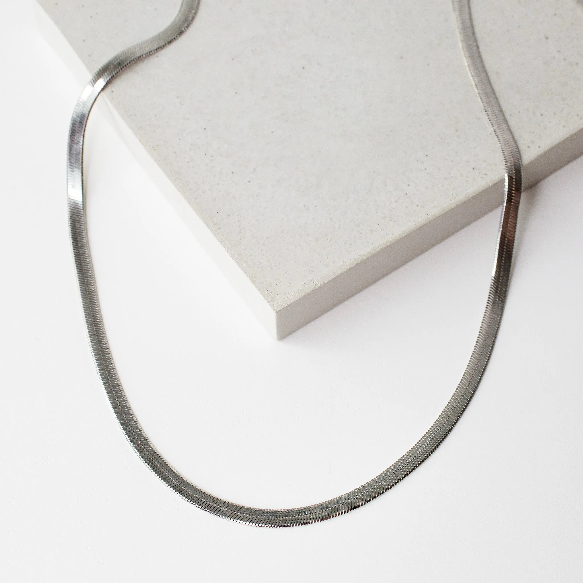 Gigi Herringbone Chain Necklace