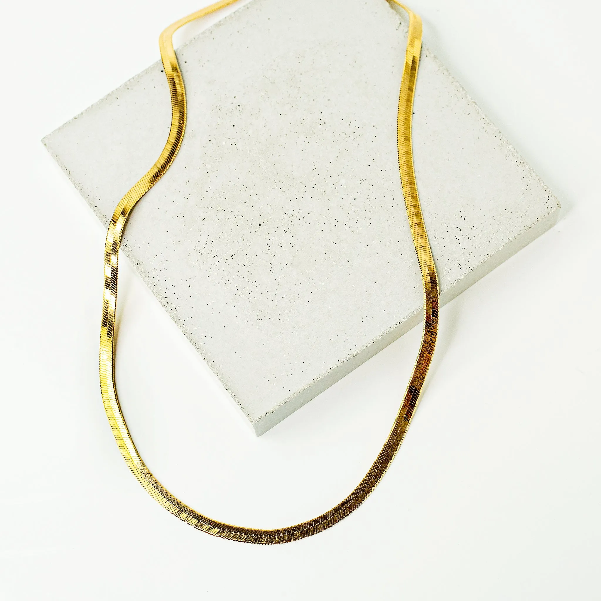 Gigi Herringbone Chain Necklace