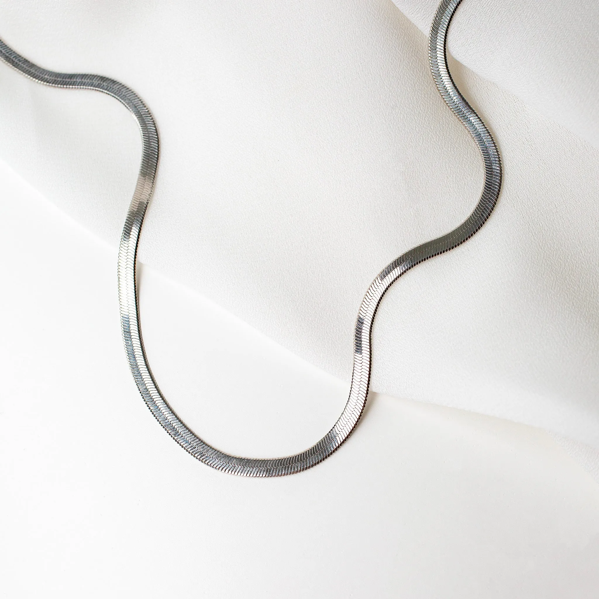 Gigi Herringbone Chain Necklace