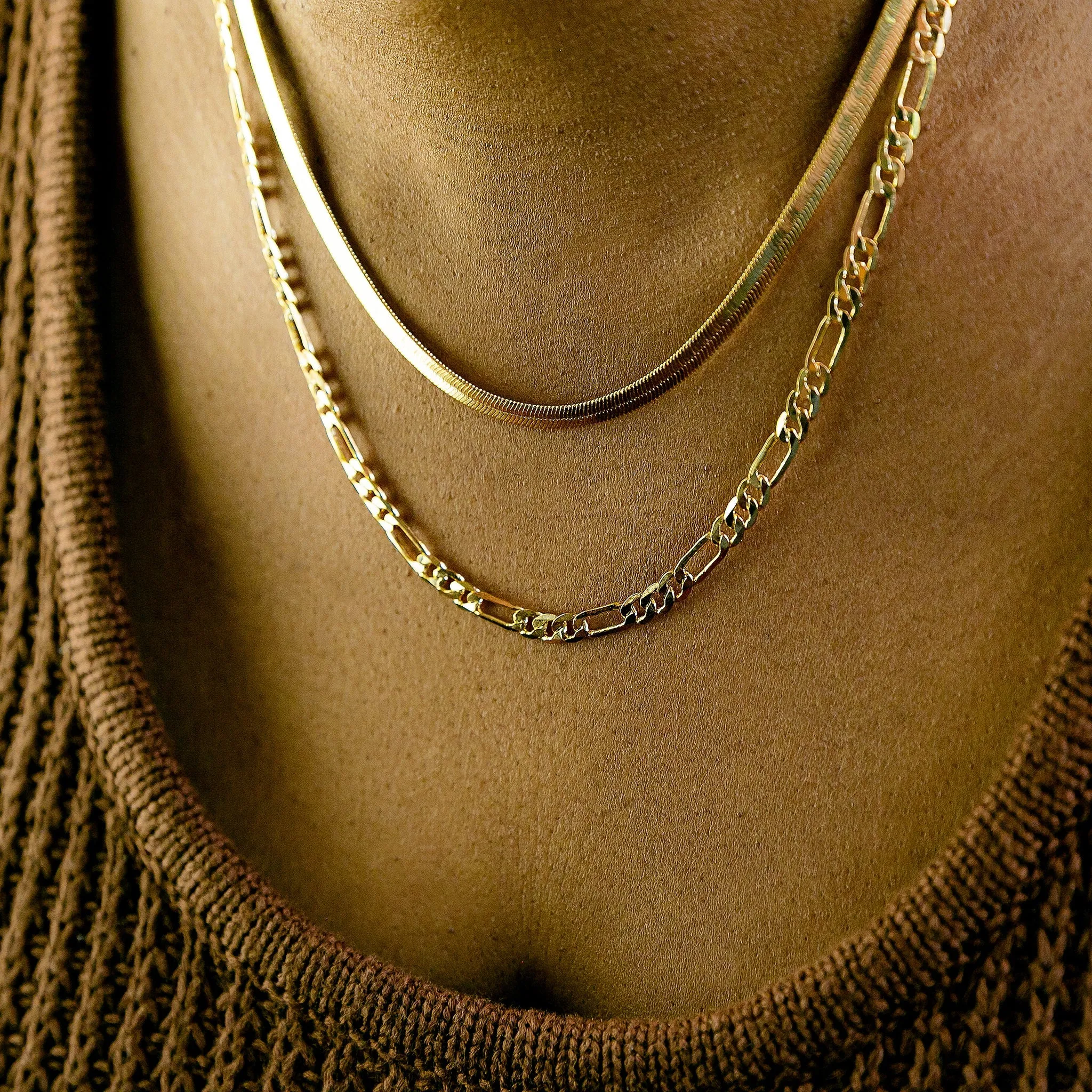 Gigi Herringbone Chain Necklace