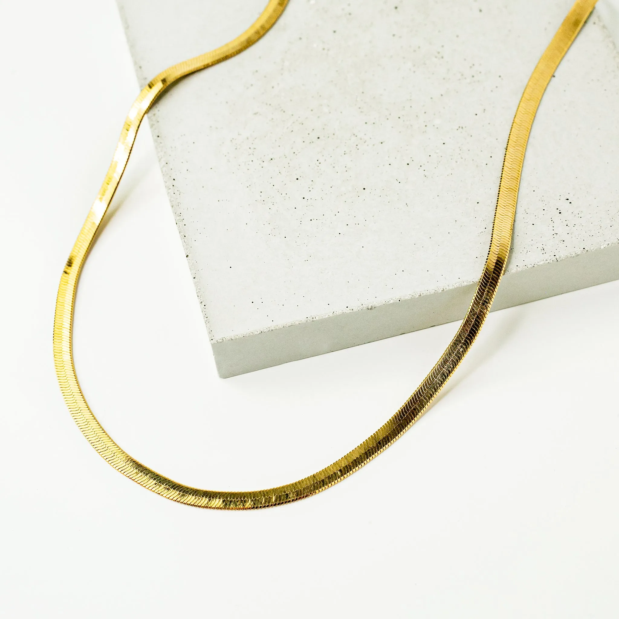 Gigi Herringbone Chain Necklace