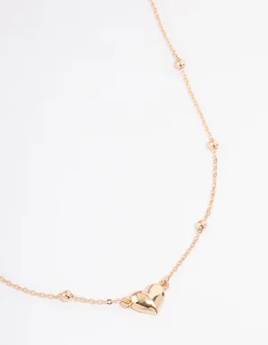 Gold Bold Heart Necklace