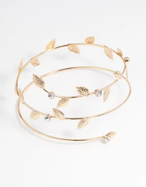 Gold Leaf Wrapped Arm Cuff