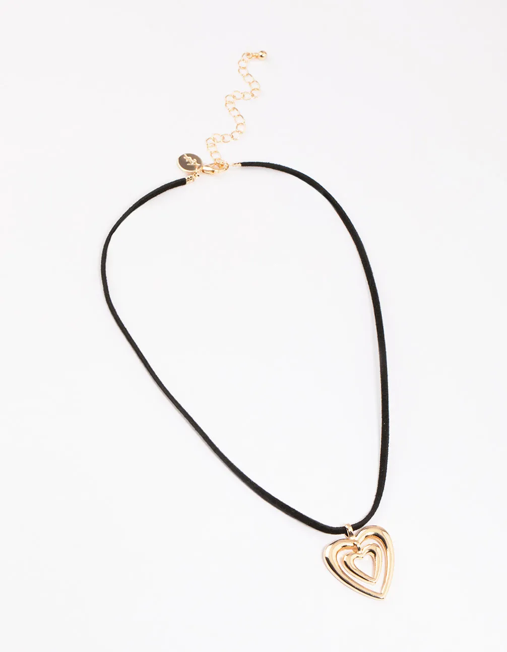 Gold Outline Heart Necklace