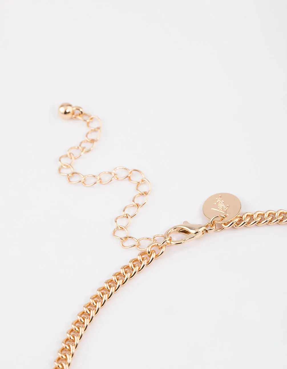 Gold Solid Disc Necklace