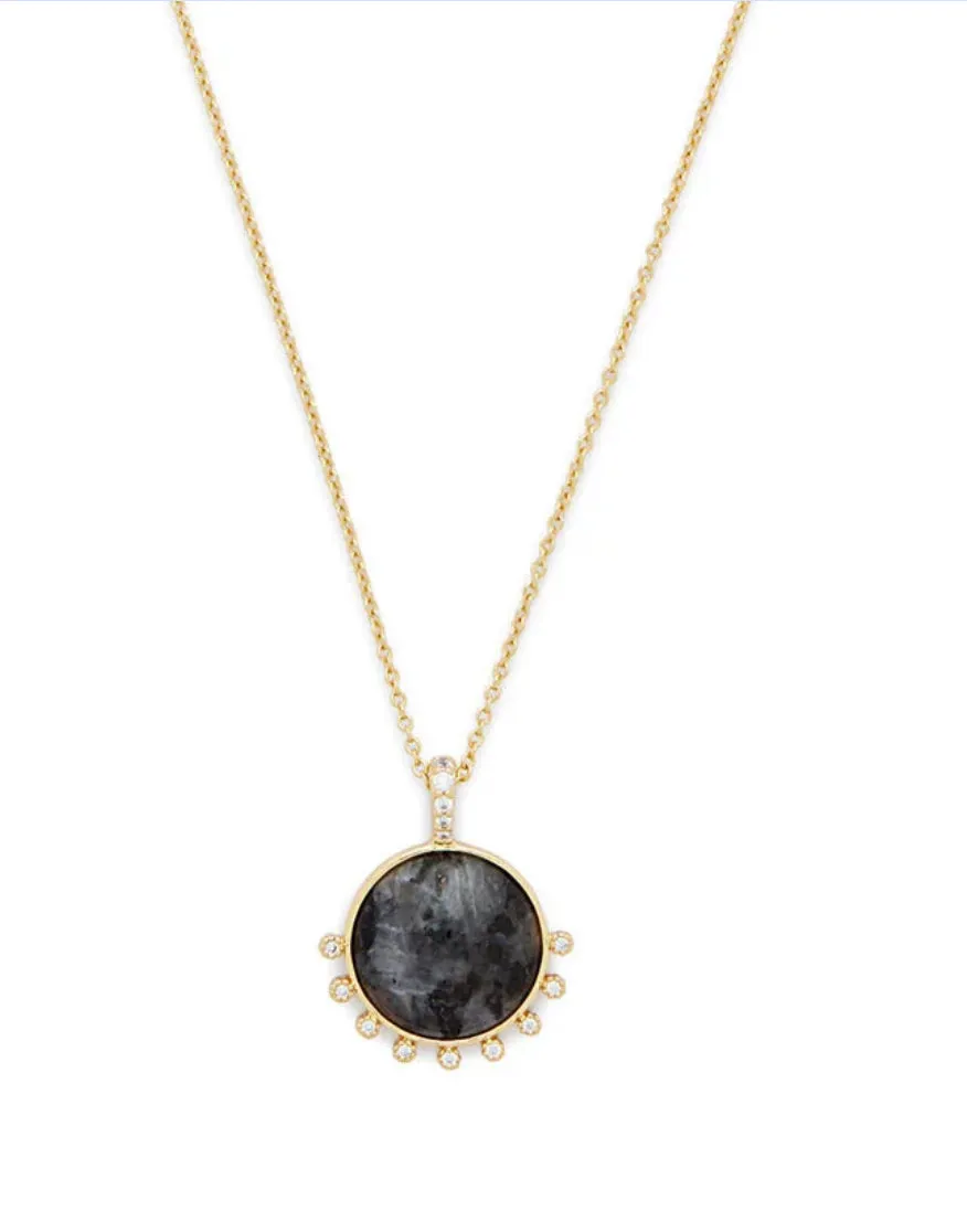 Gorjana - Eloise Gem Necklace - Black Labradorite